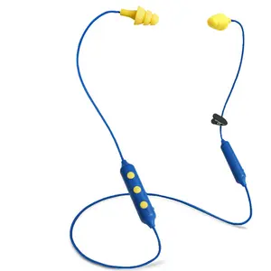 Plugfones Basic Pro - Bluetooth EarPlugs with Music and NRR 25 dB - Headphone, Audio Noise Silicone
