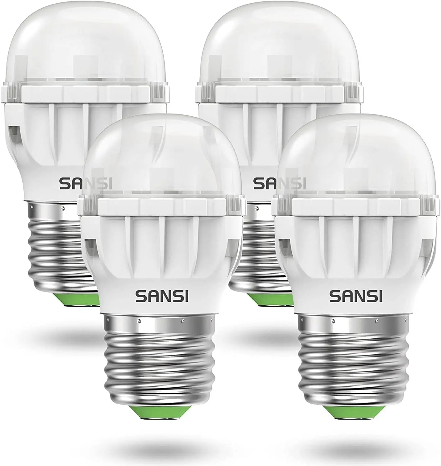 LED Refrigerator Light Bulb 45W Equivalent, 5000K Daylight White 450 Lumen 4W Appliance Light Bulb A11 Small LED Light Bulb, E26 Freezer Home Light Bulbs, Waterproof, Non-Dimmable, 4-Pack