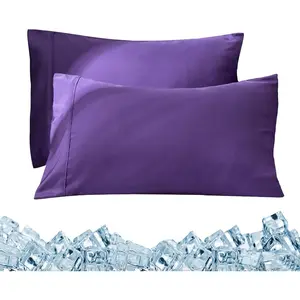 Pillowcases Queen Size Set of 2 Pieces Envelope Closure 1800 Double Brushed Microfiber Soft and Cozy Pillow Cases Set Wrinkle, Fade Resistant Purple 20x30 inches Easy Care Breathable