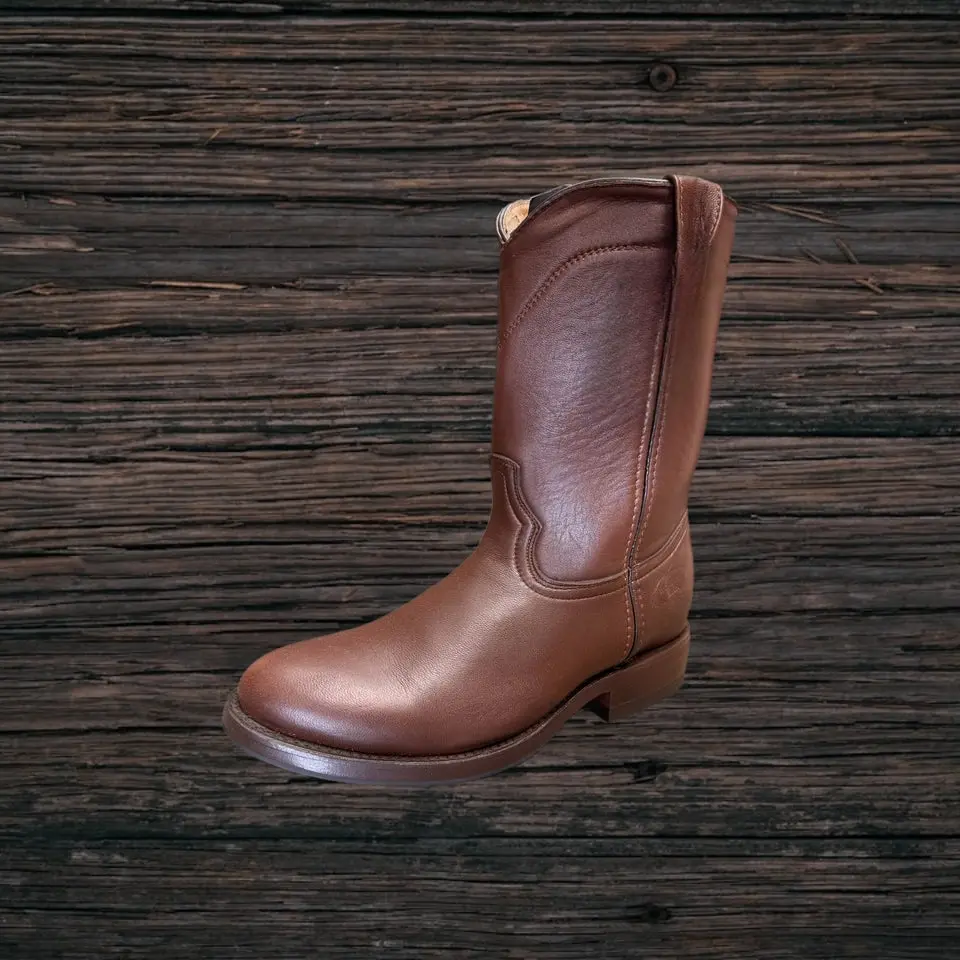 Round Toe Roper Boots with Side Zipper