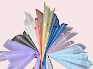HAVE IT ALL 160 Sheets Translucent Plain Floral Wrapping Paper - Hot Sale Luxury Waterproof Korean Flower Wrapping Paper Sheet in Various Colors White Black Red Blue Light Blue Lavender Gold