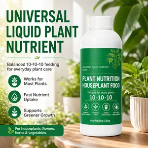 Universal Liquid Plant Nutrient 10-10-10, 330g All-Purpose Plant Food, Fast-Absorbing Liquid Fertilizer for Houseplants, Flowers, Herbs, Vegetables, Patio Pots, Raised Beds & Gardens, Easy Mix-and-Feed Formula for Strong Roots, Greener Leaves
