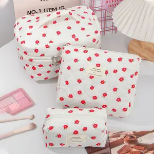 3-Piece Gingham Pattern Cute Makeup Bag Set Portable Travel Makeup Bags Cosmetic Bag Cosmetic Organiser Jewelry Organiser Makeup Organizer Pouch Multifunctional Storage Bag For Women Clutch With Zipper Closure For Cosmetics,Brush,Skincare Make Up Bag