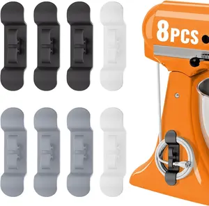 8-Pack Kitchen Appliance Cord Organizer Stick-On Cord Wrapper & Holder for Mixers Coffee Maker & Pressure Cooker Essential Storage Solution