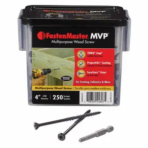 The Fastenmaster MVP 5055908 4 in. Torx Ttap Self-Tapping Wood Screws - Pack of 250