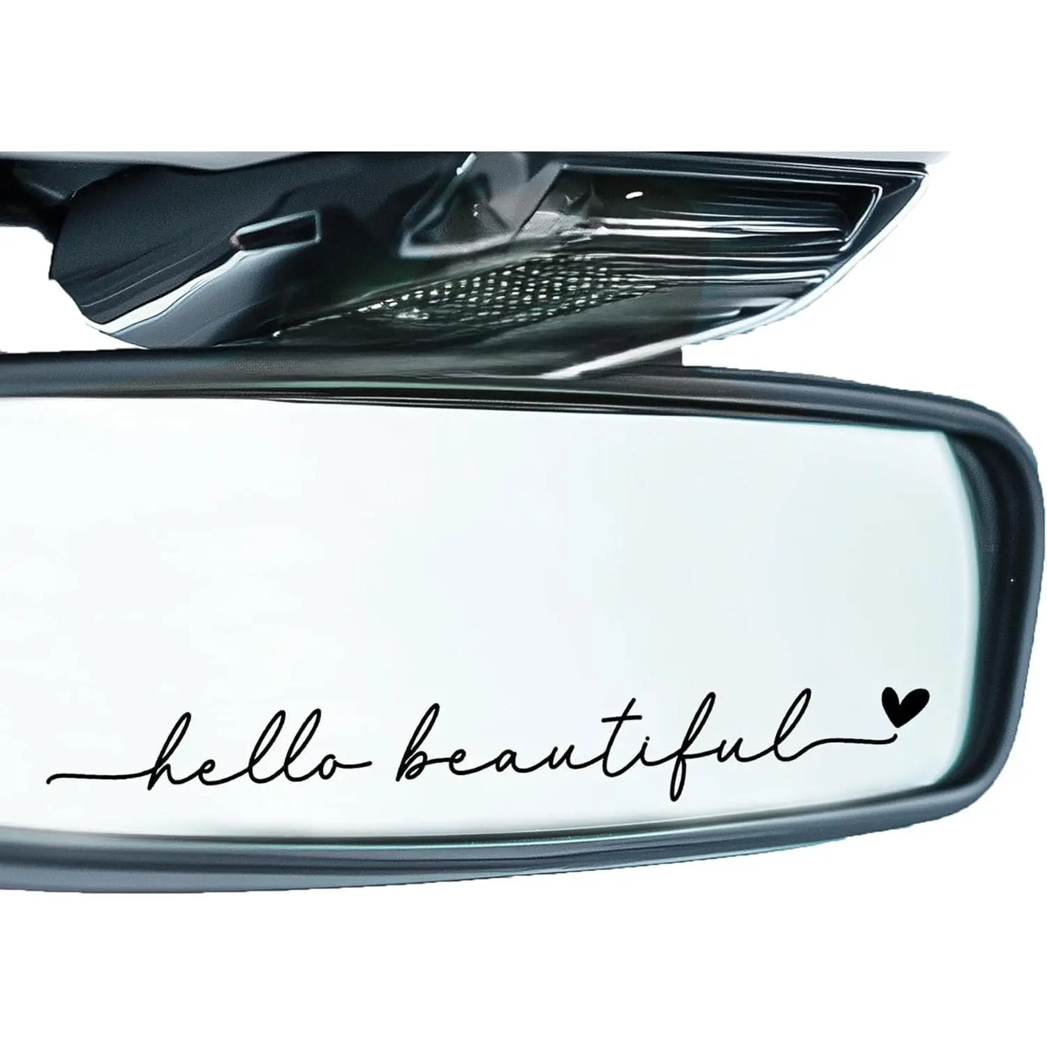 3-Pack Inspirational Affirming "Hello Beautiful" Peel-and-Stick Vinyl Sticker Set - 4 in Car Exterior Stickers, Cheerful Surprise Accessories for Vehicles, Laptops, Friends