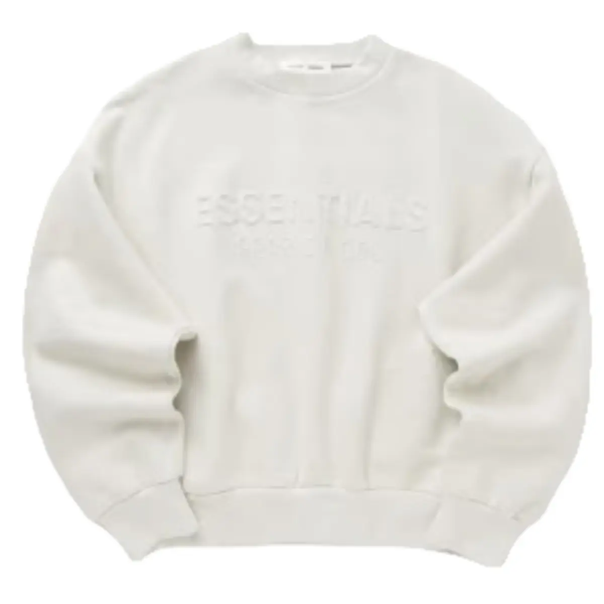 Fear of God Essentials Kids Embossed Classic Crewneck Sweatshirt Oatmeal Heather Kid's Fashion Tops New