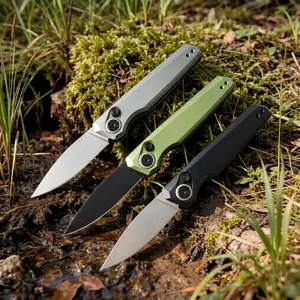 KS7551 Outdoor Folding Knife, Pocket Knife, Fruit Knife, EDC Multi-Tool, Aluminum Alloy Handle, D2 Stainless Steel Blade, Gift for Men