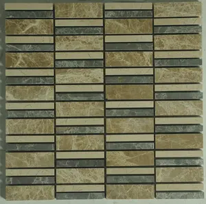 Silver Sand Linear Mosaic Marble Honed Mosaic Tile