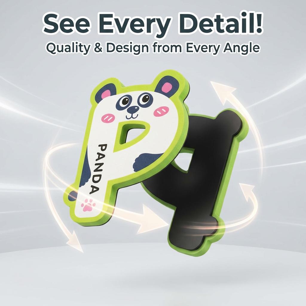 26pcs Chunky Animal Alphabet Magnets - Large Uppercase EVA Foam Letters - Cute Zoo Theme ABC Learning Set for Whiteboard Colorful Read and Rhyme Flip Books preschool toys  Card Reader for Kids Talking  Cards Set Interactive Flash math fidget parenting