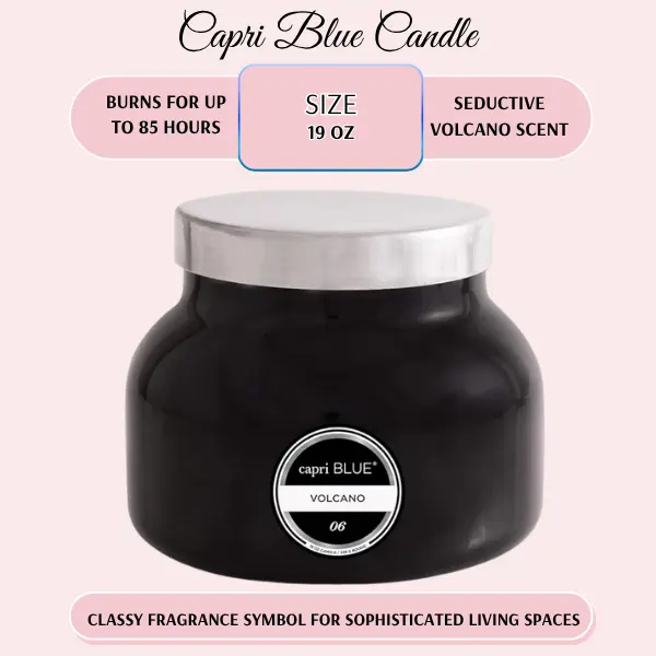 Volcano & Aloha Orchid by Capri Blue – Premium 19 oz Scented Candles | Long-Lasting Soy Wax | Aromatherapy Glass Jar Candles for Gifting or Home Use | Colors: Aqua, Pink, White, Black, Blue