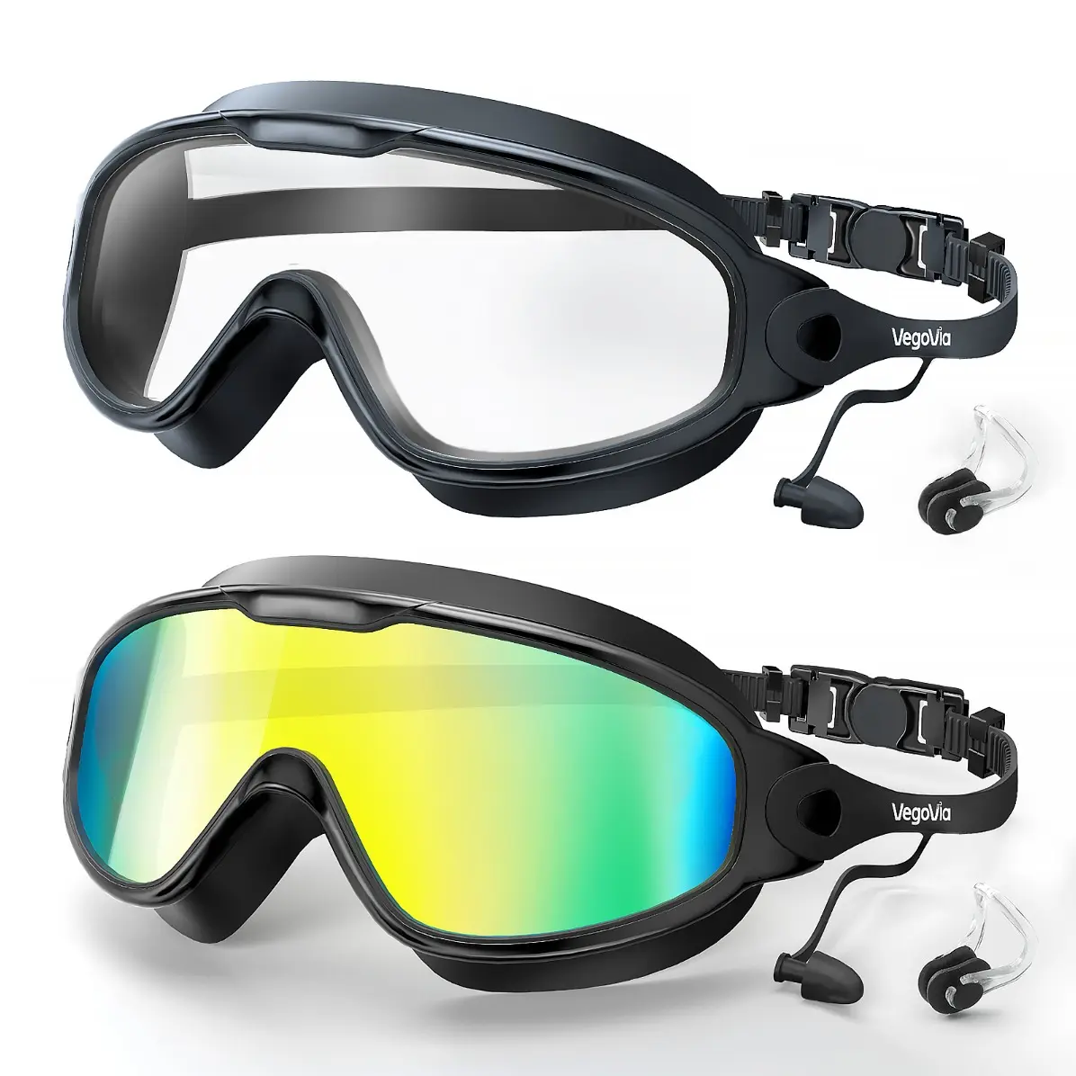 Black/Clear & Aqua/Mirrored