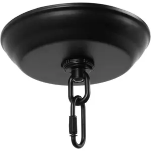 5" Standard Light Canopy Kit with Maximum Fixture Weight of 40 Pounds Metal Ceiling Plate for Chandelier Pendant Lighting Flower Basket or DIY Projects, Black