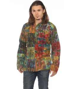 Caravan Closet Cotton Tie Dye Patch Unisex Tops