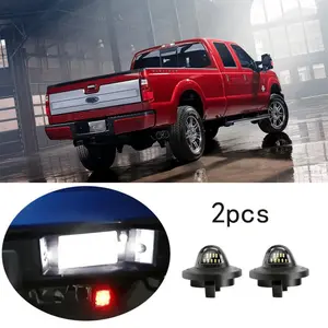 2 Pcs LED License Plate Light, Led car lights | Fit Ford F-Series/Explorer/Bronco 1983-2016 12V Energy Saving Low Consumption Chemical-Free Eco-Friendly FCC Certified Driving Safety Plug & Play No Professional Help | Practical Modification