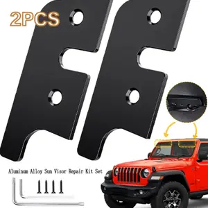 High-Strength Aluminum Sunshade Repair Kit, Durable Car Sunshield Replacement Parts, For Jeep Wrangler JK 2018/Wrangler 2018-2023/Gladiator 2020-2023