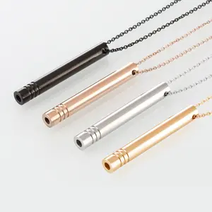 Fashion Pendant, Whistle Necklace with Cylinder and Threaded Design, for Men and Women, Suitable for Sports and Hiking