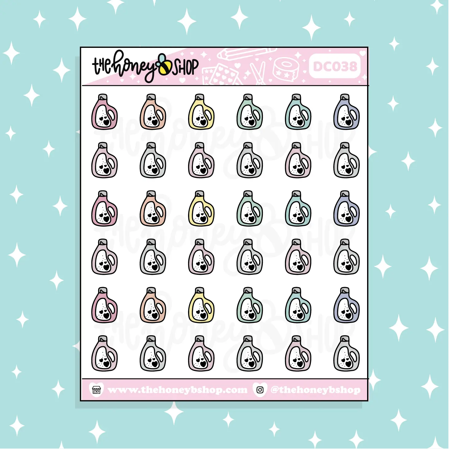 Laundry Detergent Icon Doodle Sticker