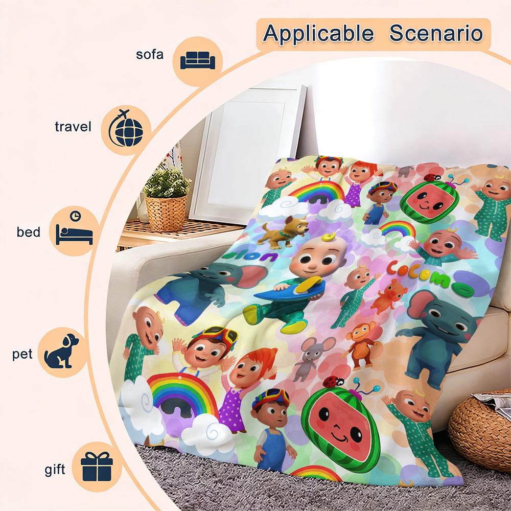 Cocomelon Rainbow Cartoon Kids Flannel Blanket, Soft Warm Cozy Throw For Bed Sofa Nap Travel, Cute Home Decor, Holiday GiftGift For Men & Women, Gift For Kids, Birthday Gift,Christmas,Halloween Blanket Cocomelon Rainbow Cartoon Kids Flannel Blanket, Soft Warm Cozy Throw For Bed Sofa Nap Travel, Cute Home Decor, Holiday GiftGift For Men & Women, Gift For Kids, Birthday Gift,Christmas,Halloween Blanket
