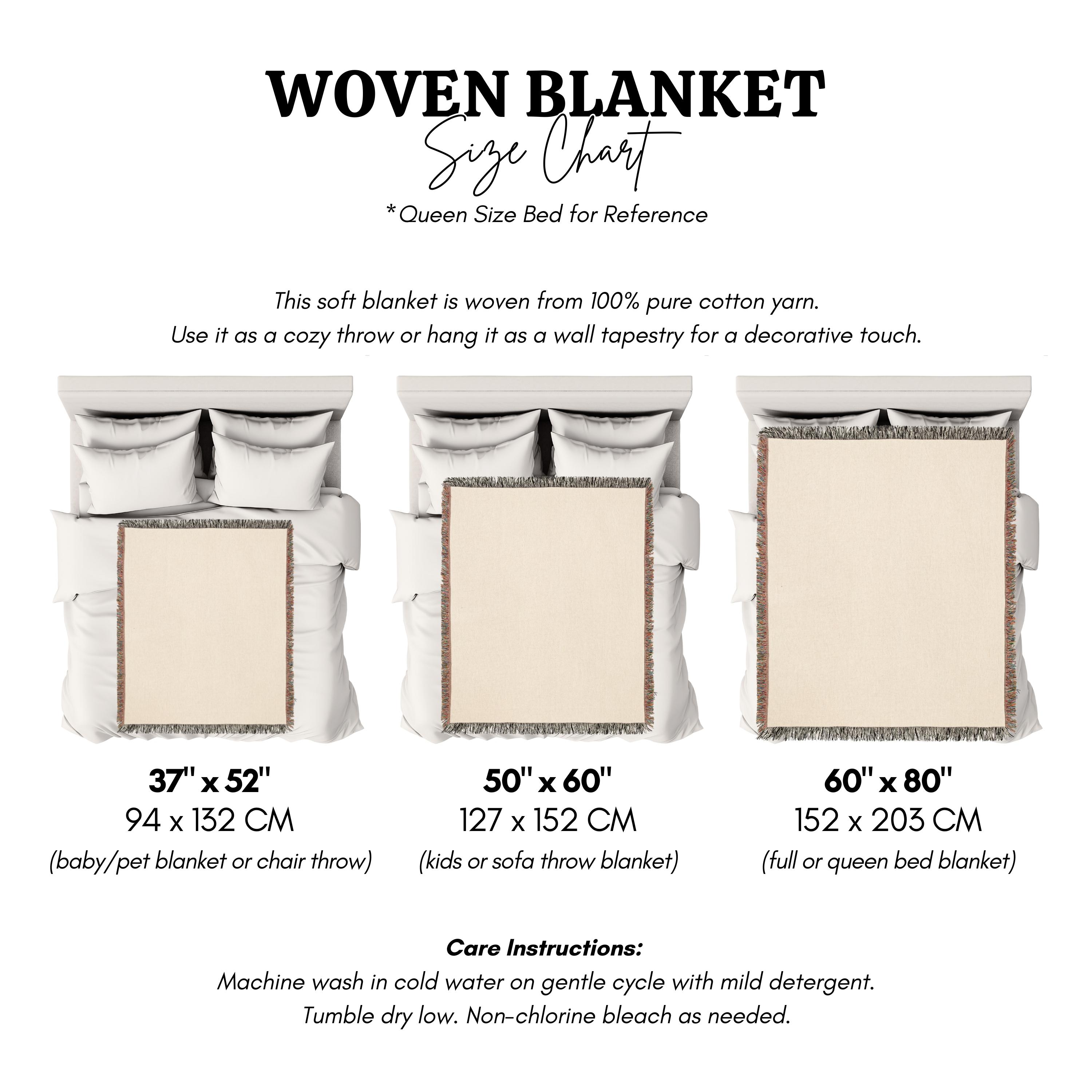 Custom Name USA Bear Blanket • Woven Cotton Plaid Blanket • Cozy Personalized Gift 🇺🇸