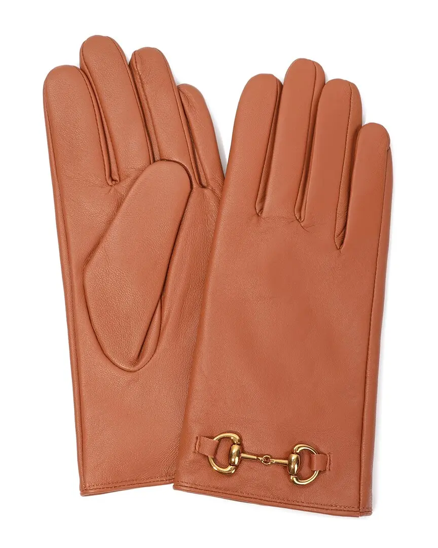 Tiffany & Fred Paris Cashmere-Lined Leather Gloves