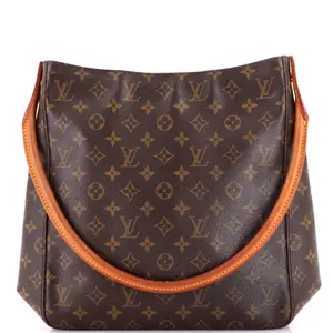 Pre-owned Louis Vuitton Canvas Coated Shoulder Bags Looping Handbag Monogram Canvas GM by Rebag