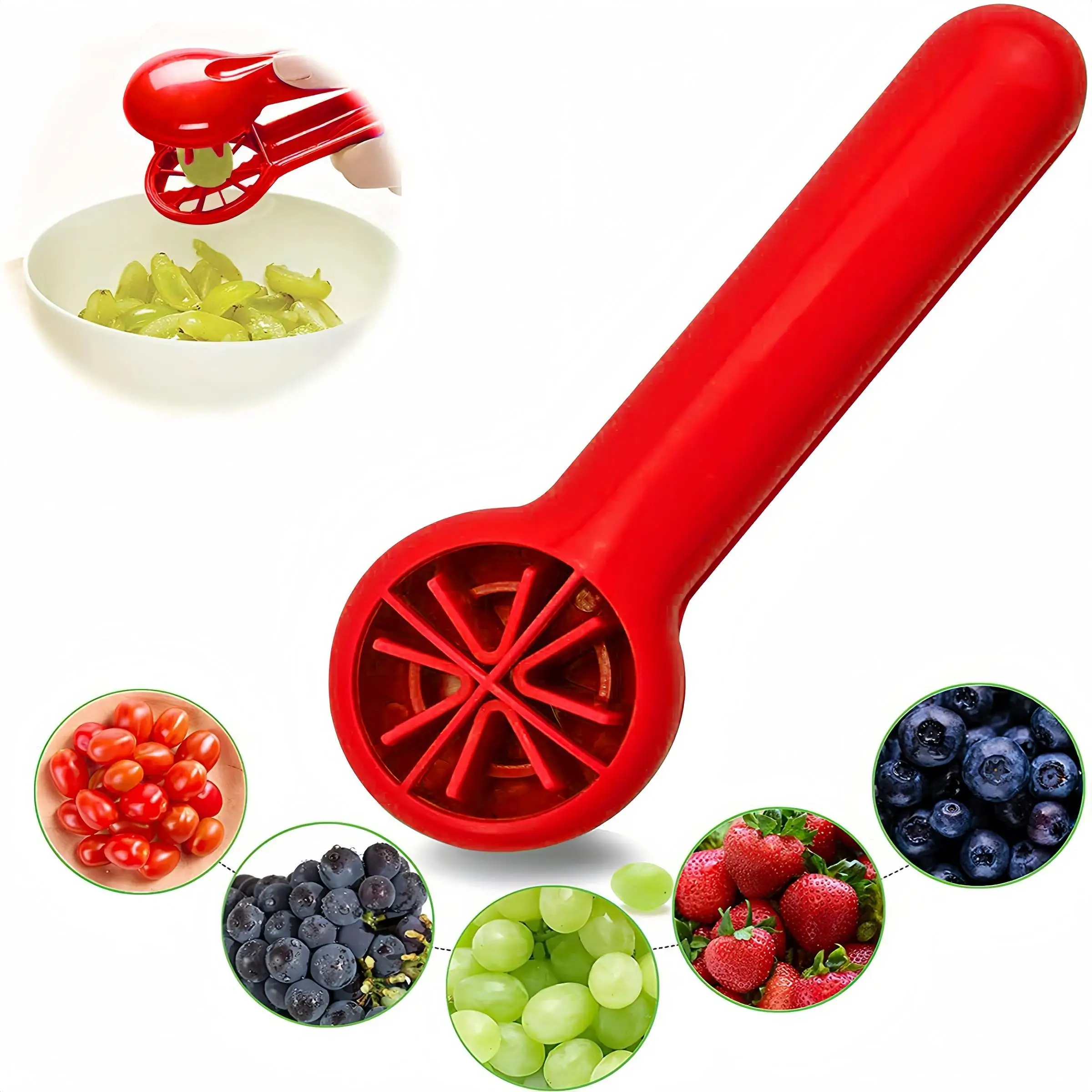 Manual Fruit Cutter, 1 Count Multifunctional Vegetable & Fruit Cutter, Creative Kitchen Gadgets for Home Dining Room Picnic