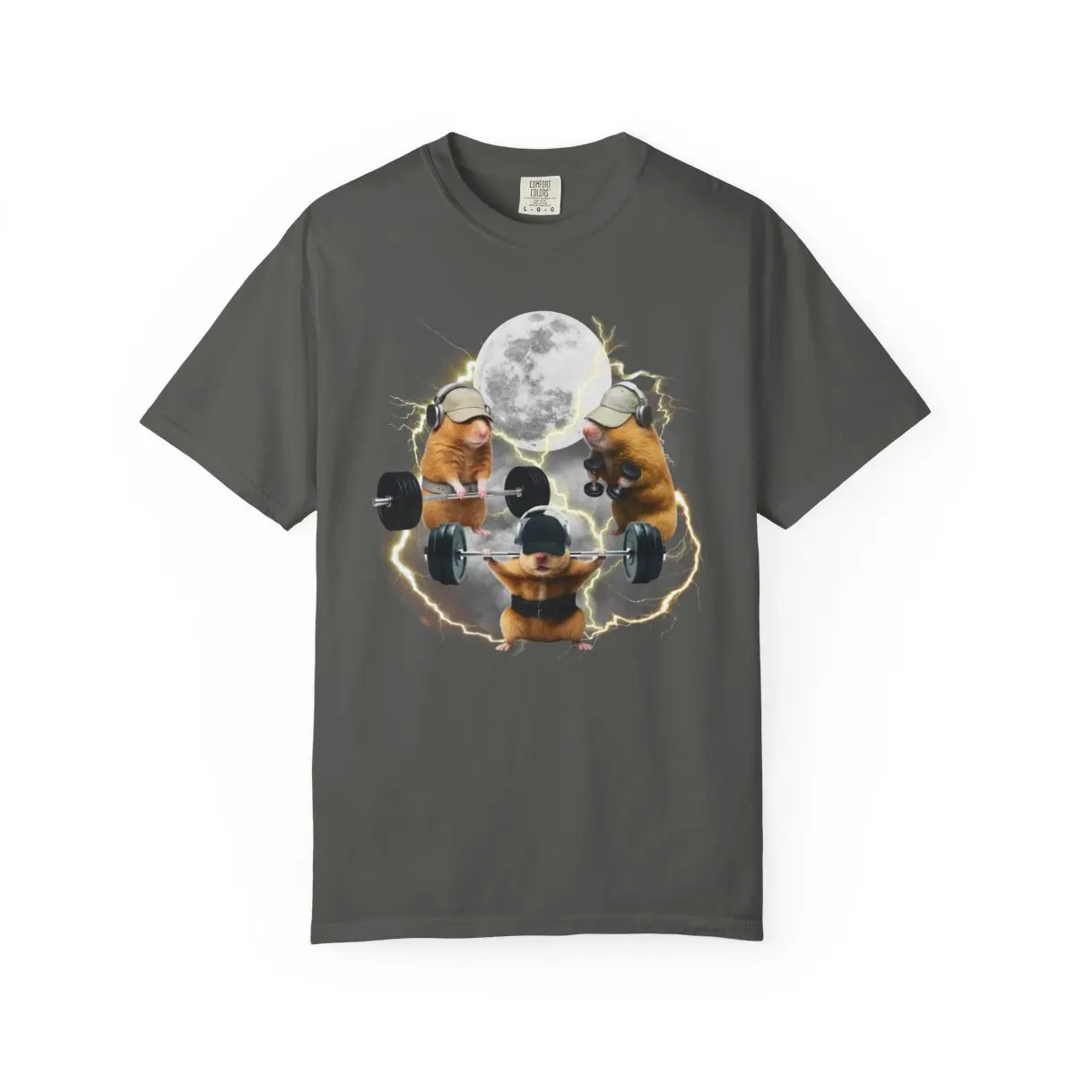 Hamster Gym TShirt, Comfort Colors® Pump Cover Shirt, Funny Workout T-Shirt