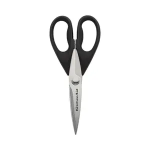 All Purpose Kitchen Shears with Protective Sheath Durable Stainless Steel Scissors, Dishwasher Safe, Soft Grip Comfort Handle, 8.72 Inch, Black