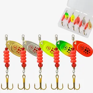 Fishing Metal Spoon Lure Set, 5/10-Pack of Spinning Lures with Glitter, High-Quality Design to Attract Fish, Durable Construction, Ideal for Anglers