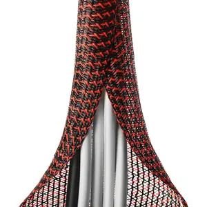 Braided Cable Protector Tubing - 6.6ft Length, 1/2in Sleeve, Cord Wrap for Pets, Computer Cable Management, Automotive & Marine Use, -40°F to 302°F, Black/Red