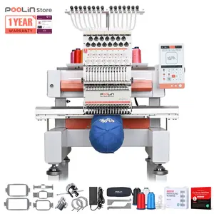 PooLin EOV 15-Needle Commercial Embroidery Machine for Stable Long-Hour Production