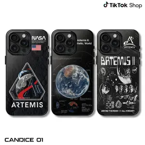 Artemis II NASA Mission Patch Logo Moon Space Program 2026 Phone Case, Artemis Mission 2 Phone Cover Space Exploration 17 Air Pro Max