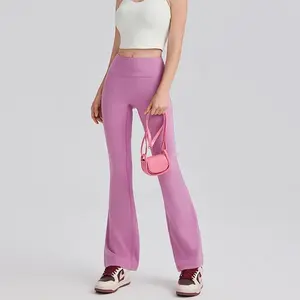 Mudere 1/2 Piece Women's High Waist Flare Leggings Yoga pants- Flare Legs, Tummy Control, Back Inner Pocket, Machine Washable, Versatile for Outdoor Activities