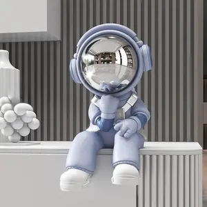 Interactive Astronaut Ornament — Resin Collectible Statue for Entryway, Living Room, and Interior Decor