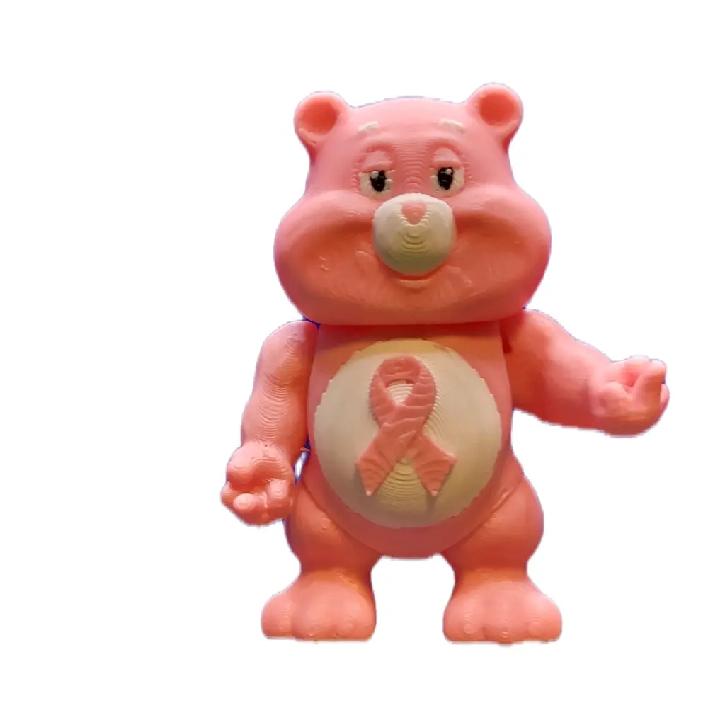 3d printed FU Cancer bear that cares articulated figure