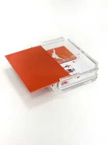 Burnt Orange Acrylic Double Deck Playing Card Case