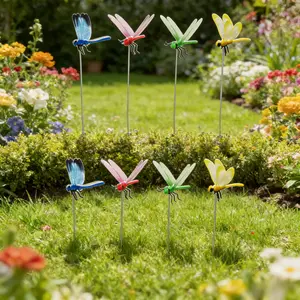 8PCS - Cute Dragonfly Ornament - Decorative Garden Stakes for Flower Pots, Backpack & Camping Accessories