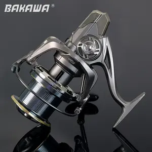 Bakawa Large Spinning Fishing Reel 4.8:1 Ratio, Freshwater Saltwater Fishing Gear, 10000-14000 Series, Max Drag 66lb, Surf Fishing Reel
