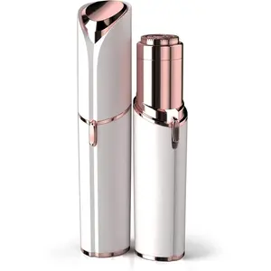 Facial Hair Remover for Women - as Seen on TV Painless Face Shaver - Electric Hair Removal Device for Face Lips Peach Fuzz with Light (White)