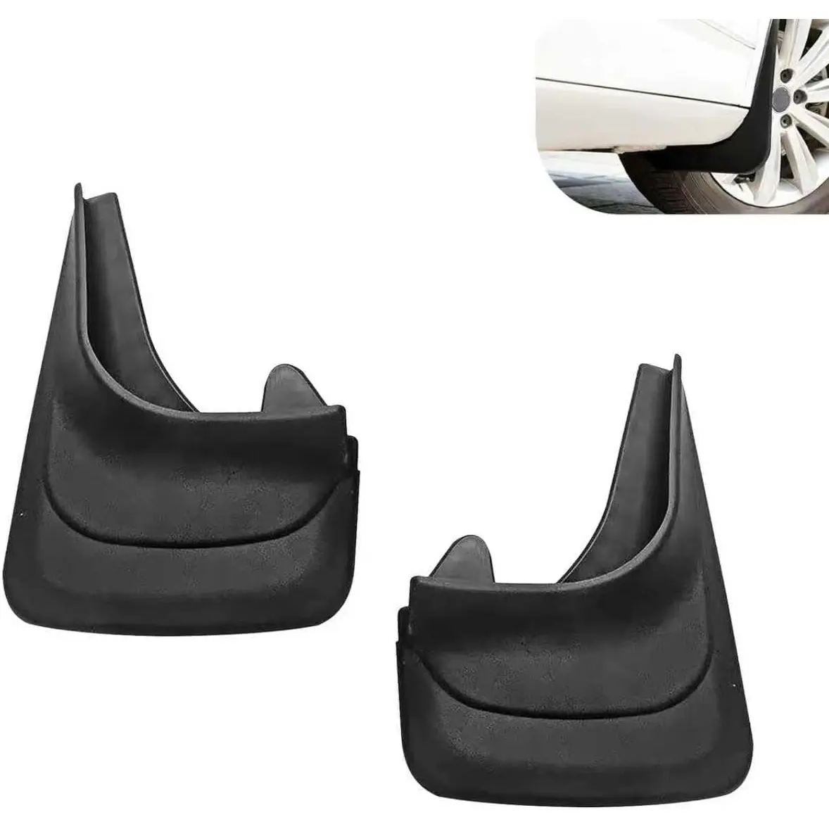 4 PCS Mud Guards for Cars, Rubber Front/Rear Tire Mud Flaps, Splash-proof Side Tire Splash Guard, Suitable for Most Cars SUVs and Trucks (Black)
