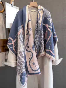 Women's Long Winter Scarf, Fashion Shawl Wrap, Warm Neck Warmer Accessory for Fall & Winter, Stylish Boho Style Scarf Loose Fit Design for Outdoor Activities & Daily Wear