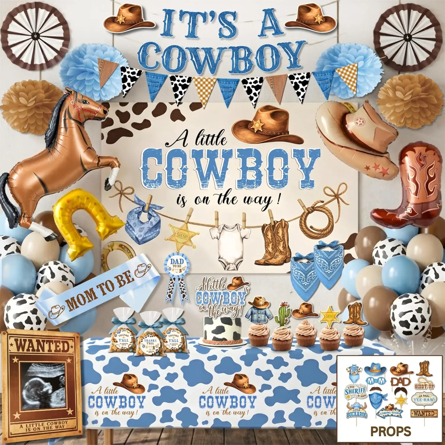 Cowboy Baby Shower Decorations for Boy