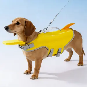 Dog Lifejacket with Big Eyes Cute Style High Buoyancy Oxford Fabric Dog Swimsuit Waterproof Quick Dry Pet Swimming Clothes for Summer Water Activities/dogaccessories/dog product/pet product/suitable for dog swimming, beach surfing