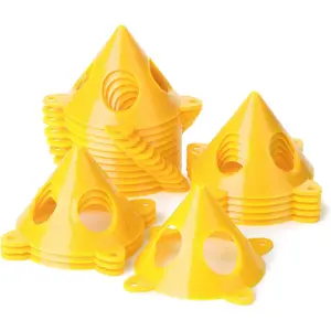 Pyramid Stands - 20 Pack, Yellow Canvas Holder, Paint Pouring Stand