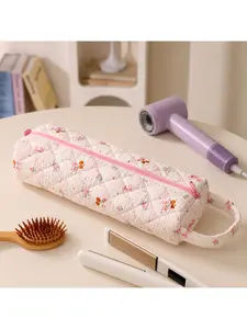 Leopard Print Hair Styling Tools Organizer Portable Heatproof Curling Wand Storage Bag Large Capacity Travel Makeup Pouch for Women Cute Travel Essentials Cosmetic Organizer Gift for Mom Wife Girlfriend Birthday Christmas Halloween Beauty Lover Gift