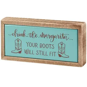 Drink The Margarita Box Sign Mini