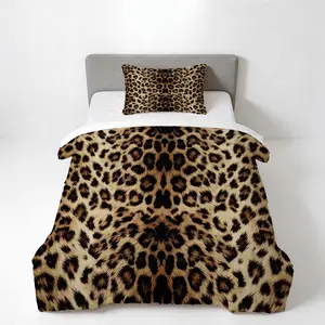 2/3pcs Luxury Leopard Print Duvet Cover Set, HD Digital Leopard Print Bedding, No Filling, Decorative Bedding for Bedroom, Hotel & Dorm, Ideal Gift for Couples