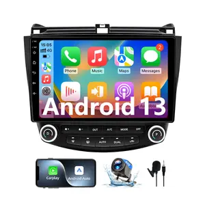 10" Android 13 Car Stereo for Honda Accord 7th 2003-2007 – Wireless Carplay & Android Auto, GPS, Bluetooth, FM