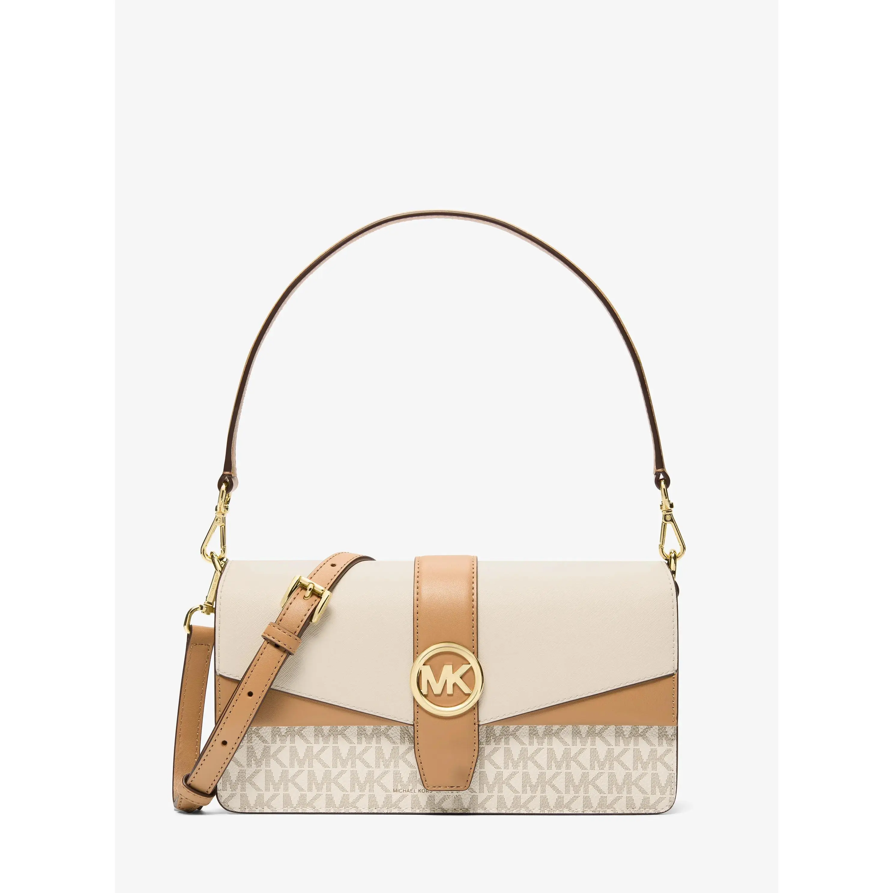 Greenwich Medium Signature Logo Convertible Crossbody Bag